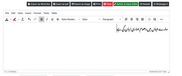 How to make Urdu text bold